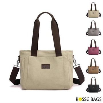 【Rosse Bags】休閒旅行帆布大容量托特包(現+預  卡其色 / 灰色 / 咖啡色 / 紫咖色 / 黑色)-慈濟共善