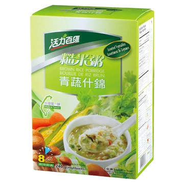 活力百匯 青蔬什錦糙米粥 240g (40g x 6入)  1盒