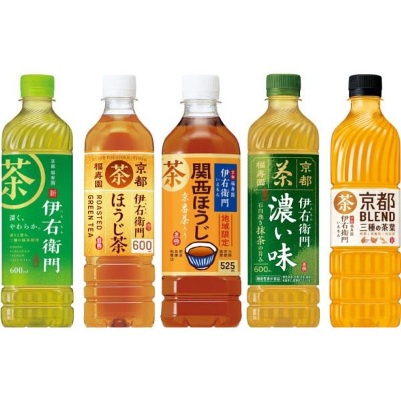 伊右衛門 525ml 600ml ペットボトル 選べる 48本 (24本×2) サントリー お茶 緑茶 機能性表示食品 冷茶仕立て ロースト 柚子香る緑茶  京都レモネード LINEショッピング