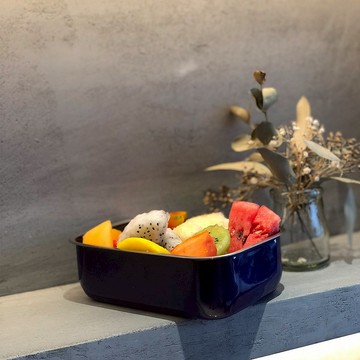 【SIEGWERK】德國不鏽鋼琺瑯保鮮鍋-方形1入-600ML寶石藍