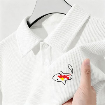 【台灣現貨】M-8XL 華夫格polo衫 翻領 短袖polo 超大尺碼男裝 五分袖 韓版 男士 男上衣 男生 t恤 0