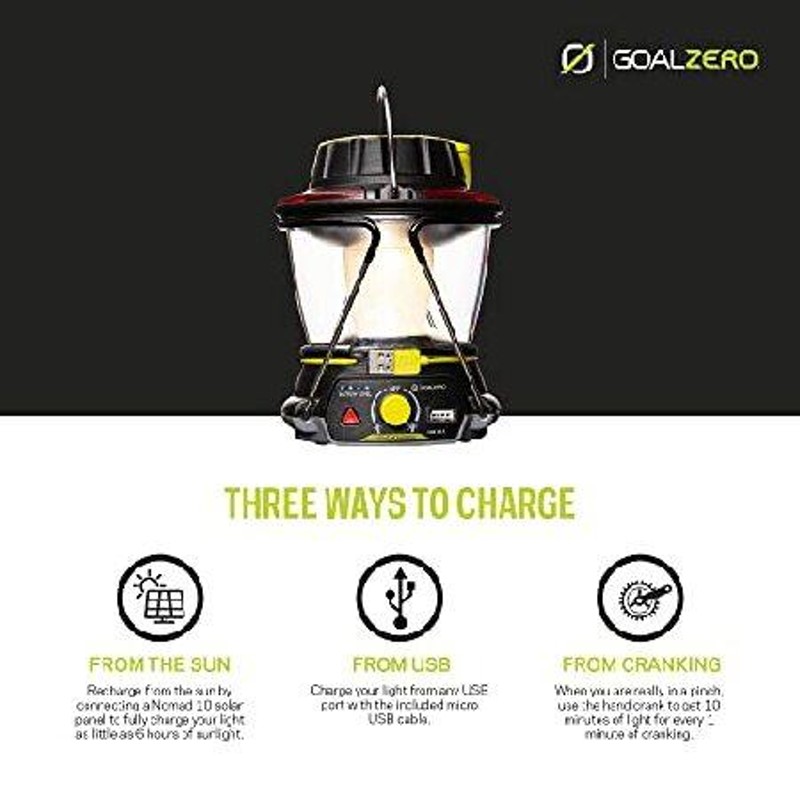 Goal Zero Lighthouse 600 Camping Lantern, 600-Lumen Hand Crank LED