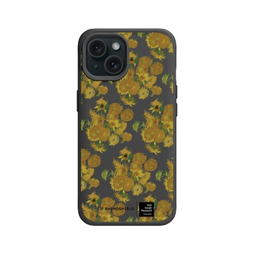 iPhone 15 SolidX 黑 - Van Gogh Museum - 向日葵 - 重複圖案