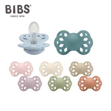 丹麥BIBS Infinity 雙扁型 矽膠安撫奶嘴 2入裝 0-6m/6-18m 丹麥奶嘴【GleeKids樂寶】