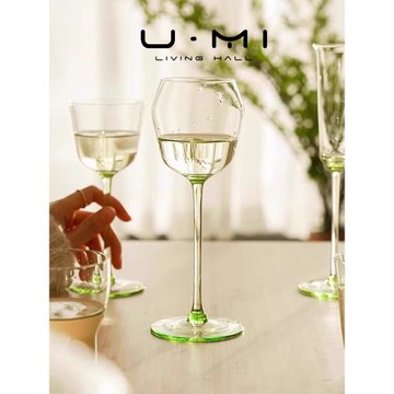 U Mi LIVING·青蒼| 酒具高腳杯水晶玻璃紅酒杯家用簡約創意ins風