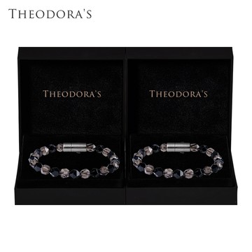 【THEODORA'S】情侶對飾-煙燻暮色 黑瑪瑙茶水晶礦石手鍊-女款&男款【希奧朵拉】