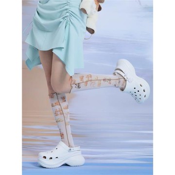 LivingRoom動物腳丫~可愛小動物印花網紗薄款橡筋中筒襪