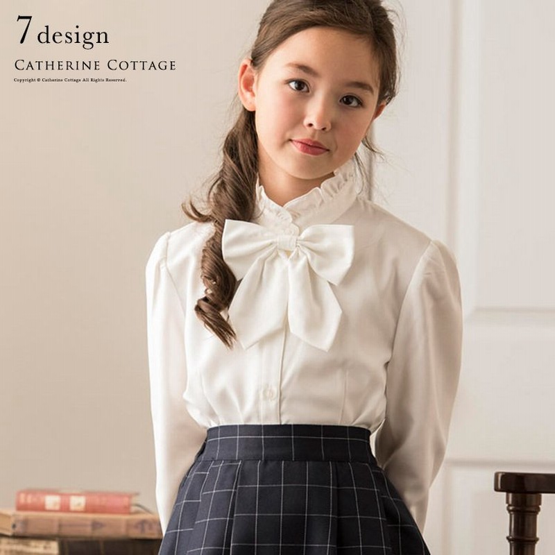 ブラウス 子供服 卒業式 小学校 女子 入学式 フォーマル長袖白ブラウス 女の子 Takキャサリンコテージ 通販 Lineポイント最大0 5 Get Lineショッピング