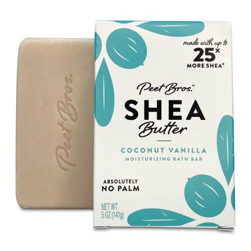 Peet Bros Shea Butter Bar Soap Coconut Vanilla 5 oz