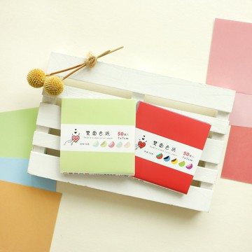 柴之助 / 7X7CM 50入 雙面色紙 (共2款) | 摺紙 DIY