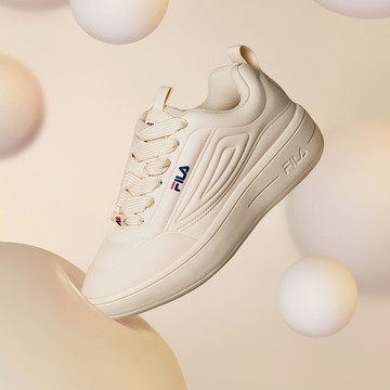 FILA SUPER BUBBLE 女厚底泡泡鞋-奶茶杏色 5-C608Z-900