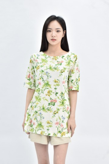 (M) uniqlo 棉質純棉綠色短袖上衣