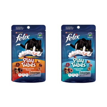 Felix菲力貓【32入組】50g Play Tubes香酥捲 (購買第二件贈送寵喵樂-貓草玩具x1包)