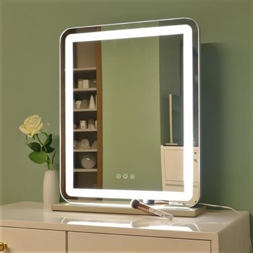 美妝鏡led桌面充電家用大號化妝鏡臺式補光帶燈鏡子臥室學生網紅