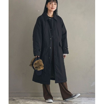 コーエン 中綿ロングステンカラーコート レディース ブラック Medium Coen 通販 Lineポイント最大get Lineショッピング