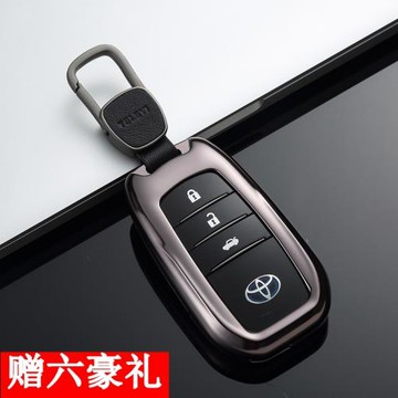 16款豐田榮放rav4鑰匙套適用蘭德酷路澤埃爾法威爾法汽車遙控殼扣