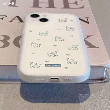 蝴蝶結小狗適用蘋果17/17promax手機殼/蘋果17Air大眼睛17pro創意