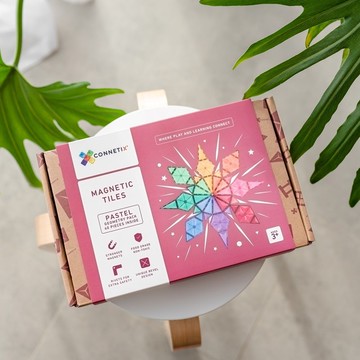 澳洲Connetix粉彩磁力積木-幾何圖形組(40pc)