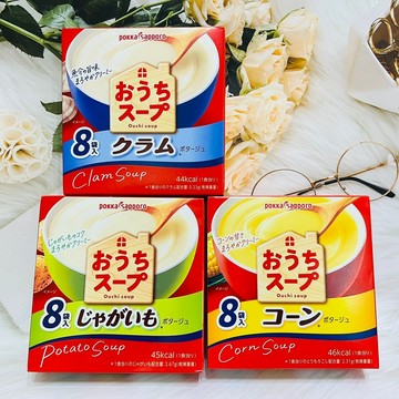 日本 POKKA SAPPORO 波卡 即食沖泡濃湯 速食湯 玉米風味/馬鈴薯風味/蛤蜊風味/綜合風味  多款供選｜全店$299 全家取貨免運｜領券9折｜APP下單最高再賺22%點數⚡