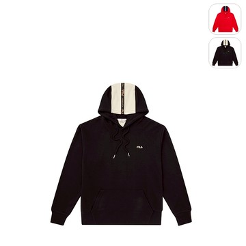 【FILA】中性 長袖 運動連帽T恤-黑色 1TEX-5414-BK