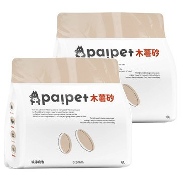 paipet 木薯砂 純植物貓砂  2包  6L  純淨奶香