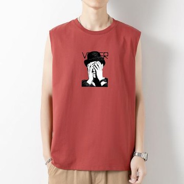 純棉背心男潮夏季外穿健身運動坎肩跨欄籃球全棉無袖t恤男生汗衫