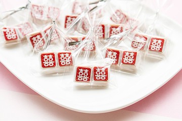 雙囍囍字牛奶糖2顆入喜糖包 來店禮 創意糖果 結婚 祝福 糖果