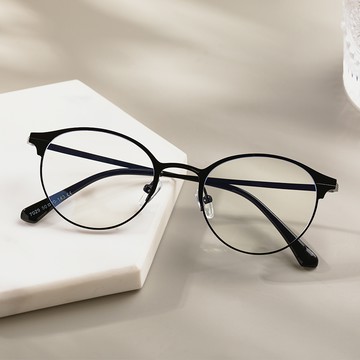 [平光鏡墨鏡二合一]時尚之翼半框貓眼磁吸偏光眼鏡/墨鏡/夜視眼鏡【U7029】-黑