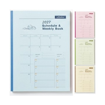 凱利迪2027月計畫周筆記(顏色隨機出貨)