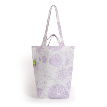 紫海星圖案印花帆布包-中號