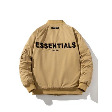 美式復古寬松飛行員夾克棉服男情侶ESSENTIALS棒球服加厚棉衣外套