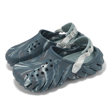 Crocs 洞洞鞋 Echo Marbled Clog 男鞋 黑沙灰 波波荒野克駱格 休閒鞋 涼拖鞋 卡駱馳 2084540LE