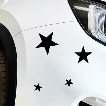 下殺價🔥汽車貼紙反光五角星車貼星星車貼裝車貼飾遮擋劃痕車貼後視鏡車貼2LD0