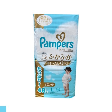日本 PAMPERS 境內版 拉拉褲 褲型 尿布 L 48片x3包 箱購
