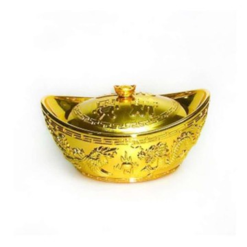 【摩達客】農曆新年春節 {中型 招財金元寶糖果盒} 擺飾/桌飾