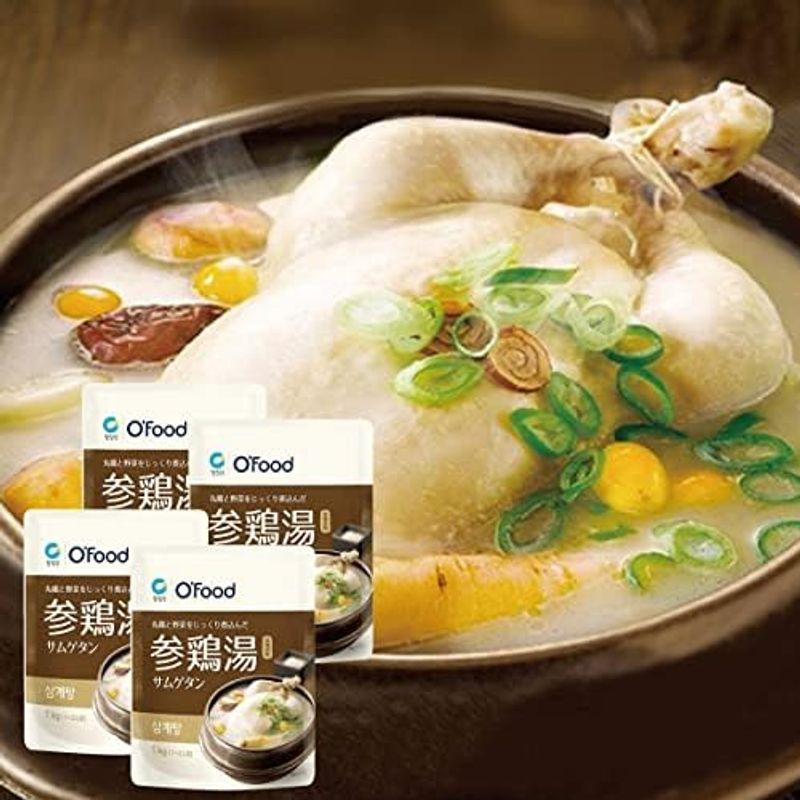 O'food 参鶏湯 1kg × 4袋 韓国 スープ 鍋 韓国料理 韓国食品 韓国鍋 簡単調理 レトルト サムゲタン 丸鶏使用 じっくり煮込