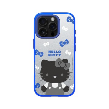 iPhone 16 Pro Clear 激光藍 - 三麗鷗-Hello Kitty - 簡約系列-黑白造型