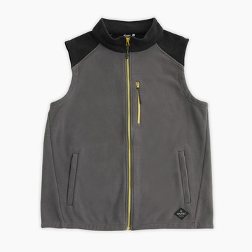 ADISI 男雙層超細纖維抗風保暖背心AV2321085 (S-2XL) 深灰刷毛 輕抗風 輕量 彈性 透氣