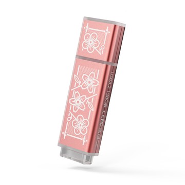 TCELL USB3.2 Gen1 128GB 台灣經典鐵窗花隨身碟-時代花語(粉)