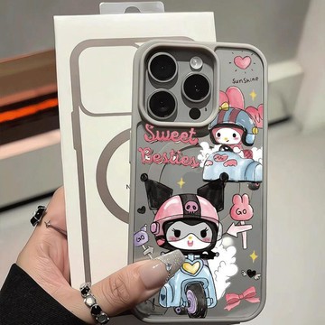 開車卡通動漫蘋果18/17 16Promax手機殼iPhone15新款14磁吸殼13透明硬殼12防摔