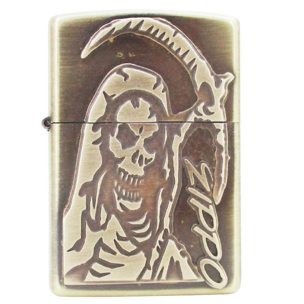 ZIPPO ジッポー オイルライター 復刻プレート 真鍮古美 Grim Reaper 死神 2BSM-DET