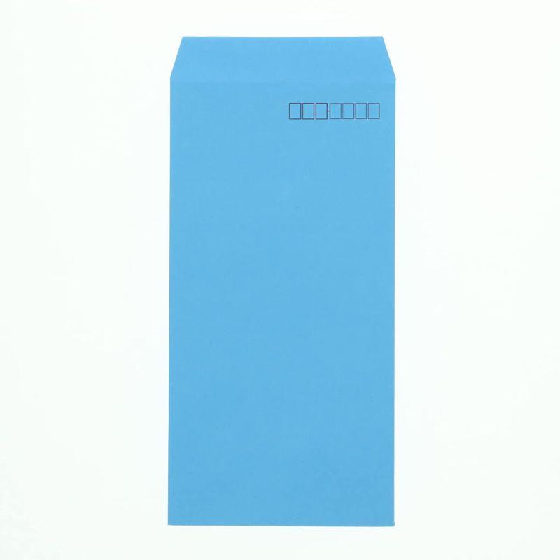 ケース販売HEIKO カラー封筒 長3 枠あり ブルー 1ケース