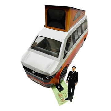 【桃園紙紮】台製紙紮露營車 紙紮露營車 紙紮汽車 福斯California/附司機/附行照