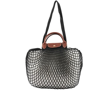 [平輸]LONGCHAMP LE PLIAGE FILET 二用漁網包(黑色)