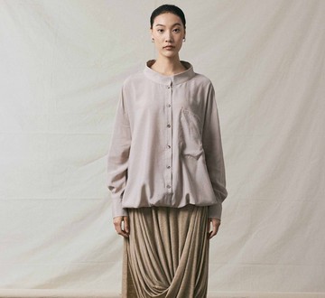 【隨性藝術感】新中式復古 鬆弛廓形/微透氣球襯衫