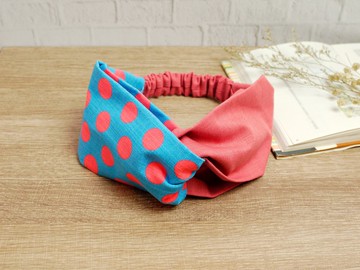 大人の髮帶  交叉髮帶:::波卡圓點女孩