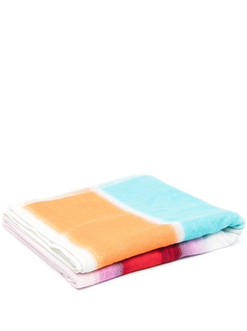 Missoni Home - stripe-print cotton towel - unisex - Cotton - One Size - Orange