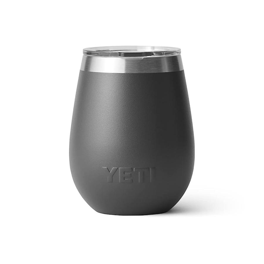 YETI RAMBLER 10 OZ WINE TUMBLER, VACUUM INSULATED, STAINLESS STEEL WITH MAGSLIDER LID, CHARCOAL