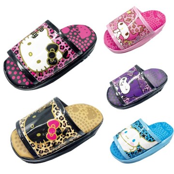 小禮堂 Sanrio 三麗鷗 拖鞋造型筆袋 (豹紋款) Kitty 美樂蒂 酷洛米