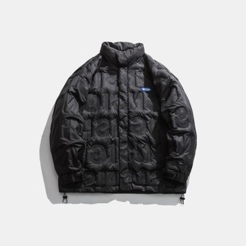 叁合新款90白鴨絨男士羽絨服冬季潮牌輕薄大碼寬松純色立領外套